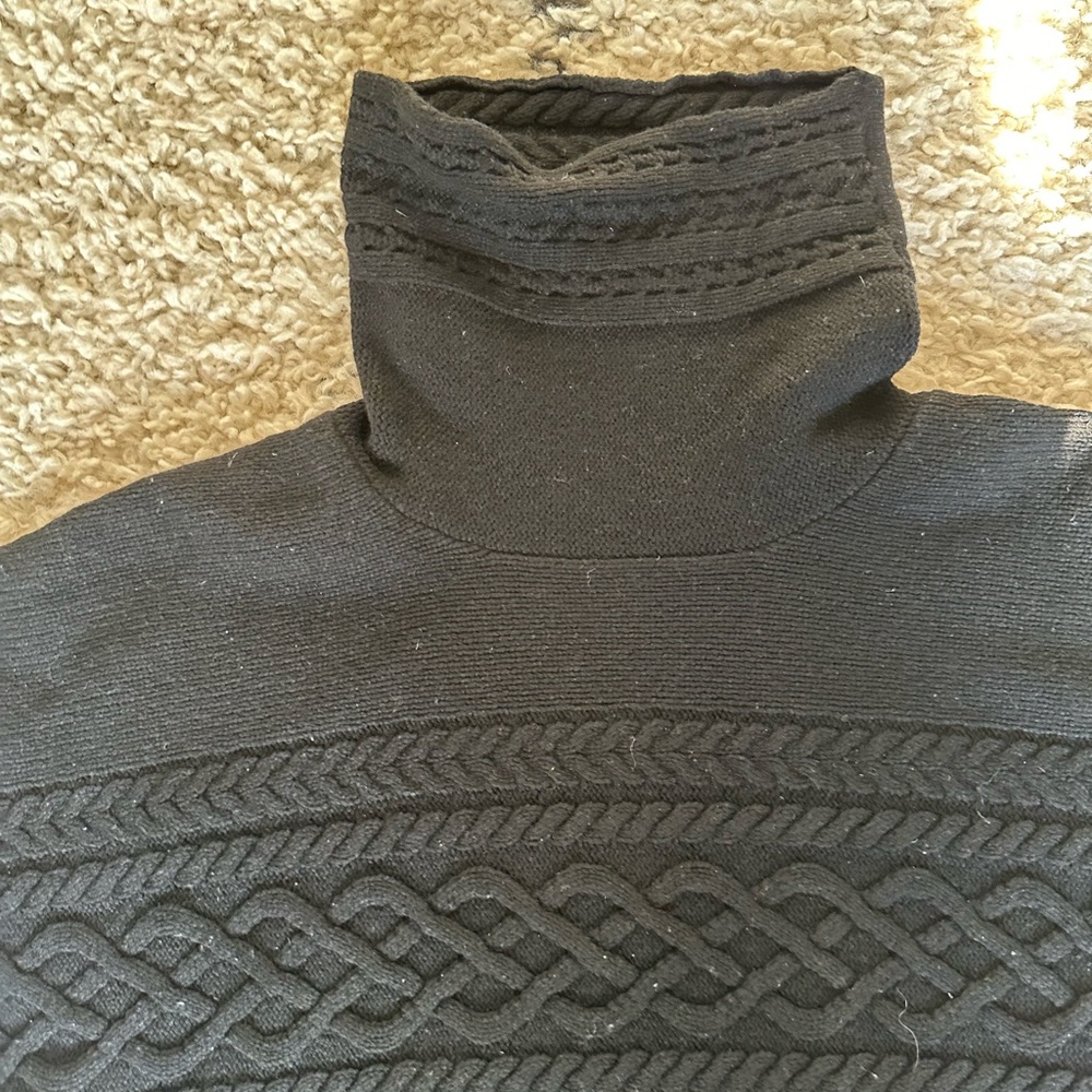 Brooks Brothers Wool Blend Black Oversized Sweater (size M) - Picture 4 of 5